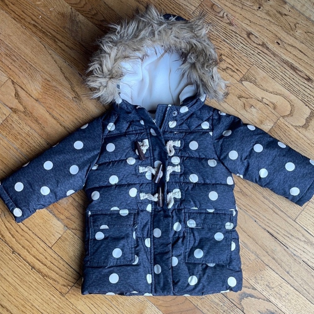 Gap toddler girl winter puffer coat sz 18-24 months